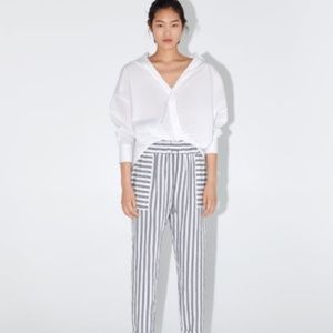 Zara Striped Drawstring Pants